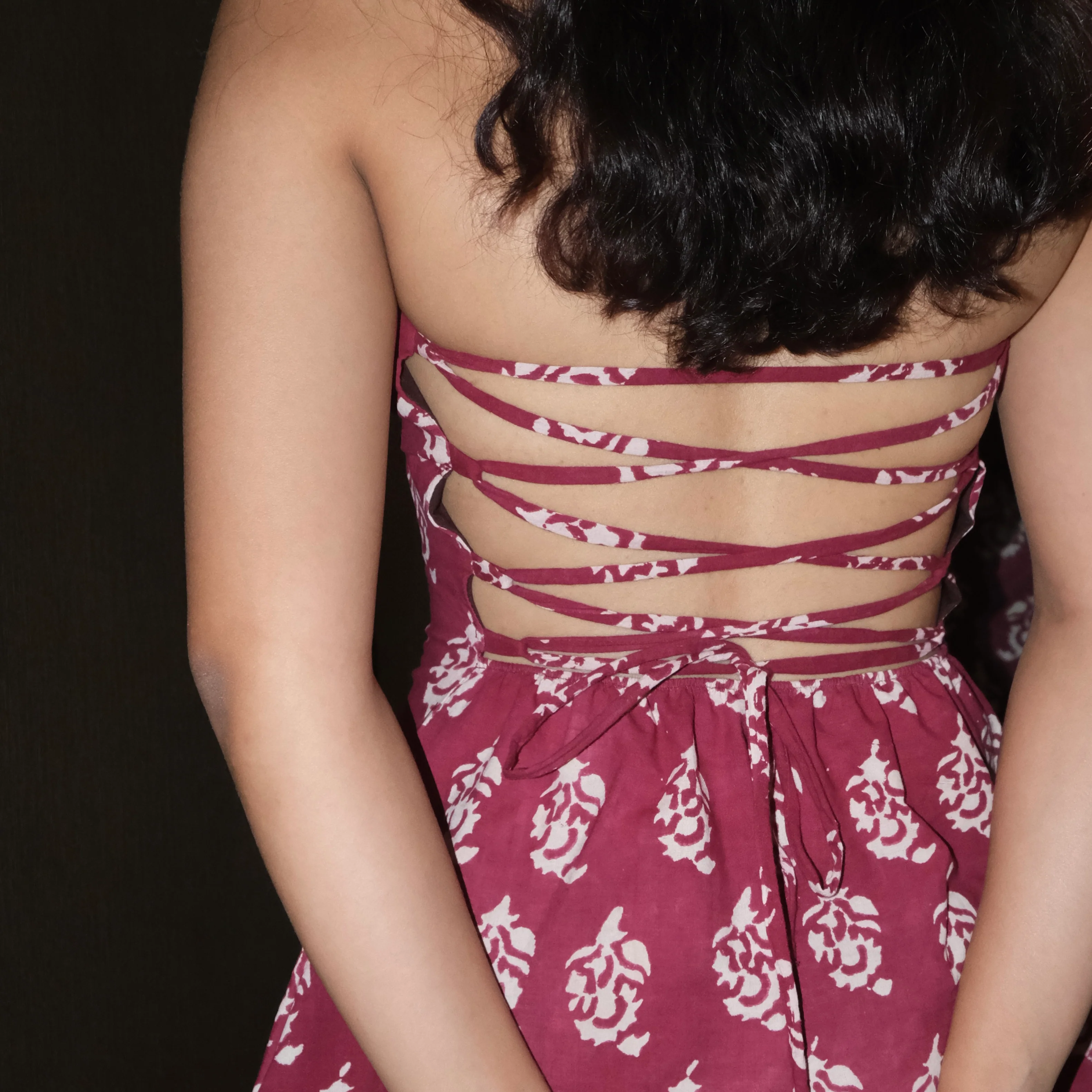 Plum Iris Halter Dress - Image 3